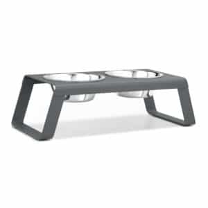 Moderne hondenvoerbak Desco grijs van MiaCara