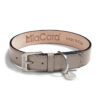 Leren Hondenhalsband Torino Taupe Miacara