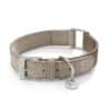 Leren Suède hondenhalsband Como beige miacara