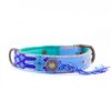 Leren hondenhalsband blue - 2,5cm