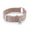 Miacara Leren Suède hondenhalsband Como roze