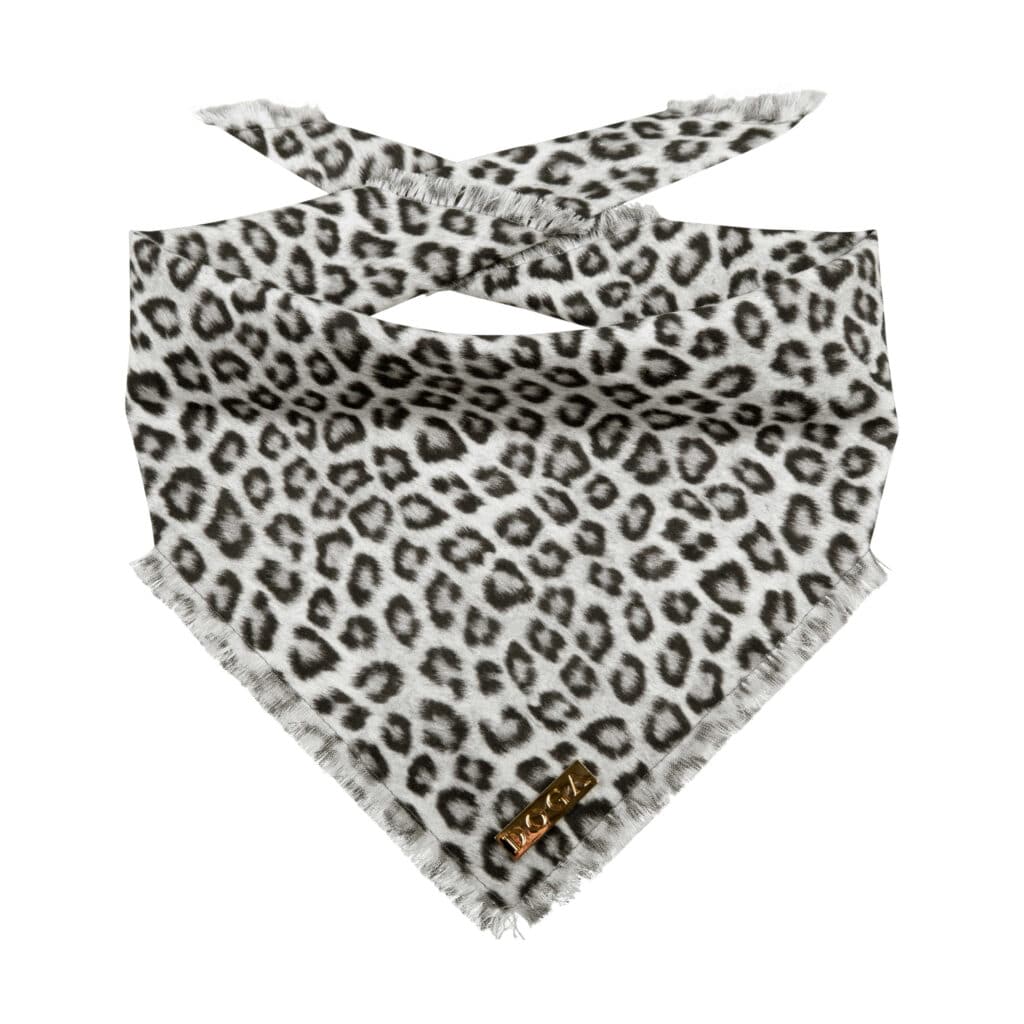 Mooie honden bandana leopard grijs grey