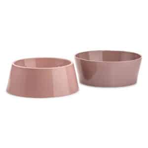 Hondenvoerbak Doppio roze porselein set