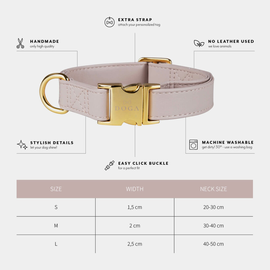 halsband hond taupe