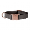 Luxe hondenhalsband Grijs met rose goud
