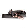 Luxe hondenriem grijs met rose goud