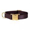 DOGA puppy halsband Bruin met goud