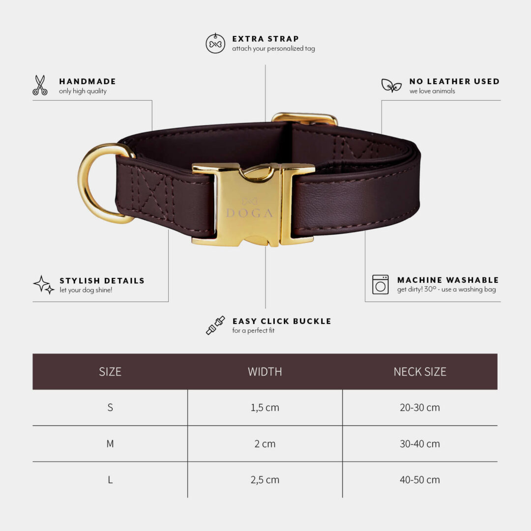 halsband hond bruin
