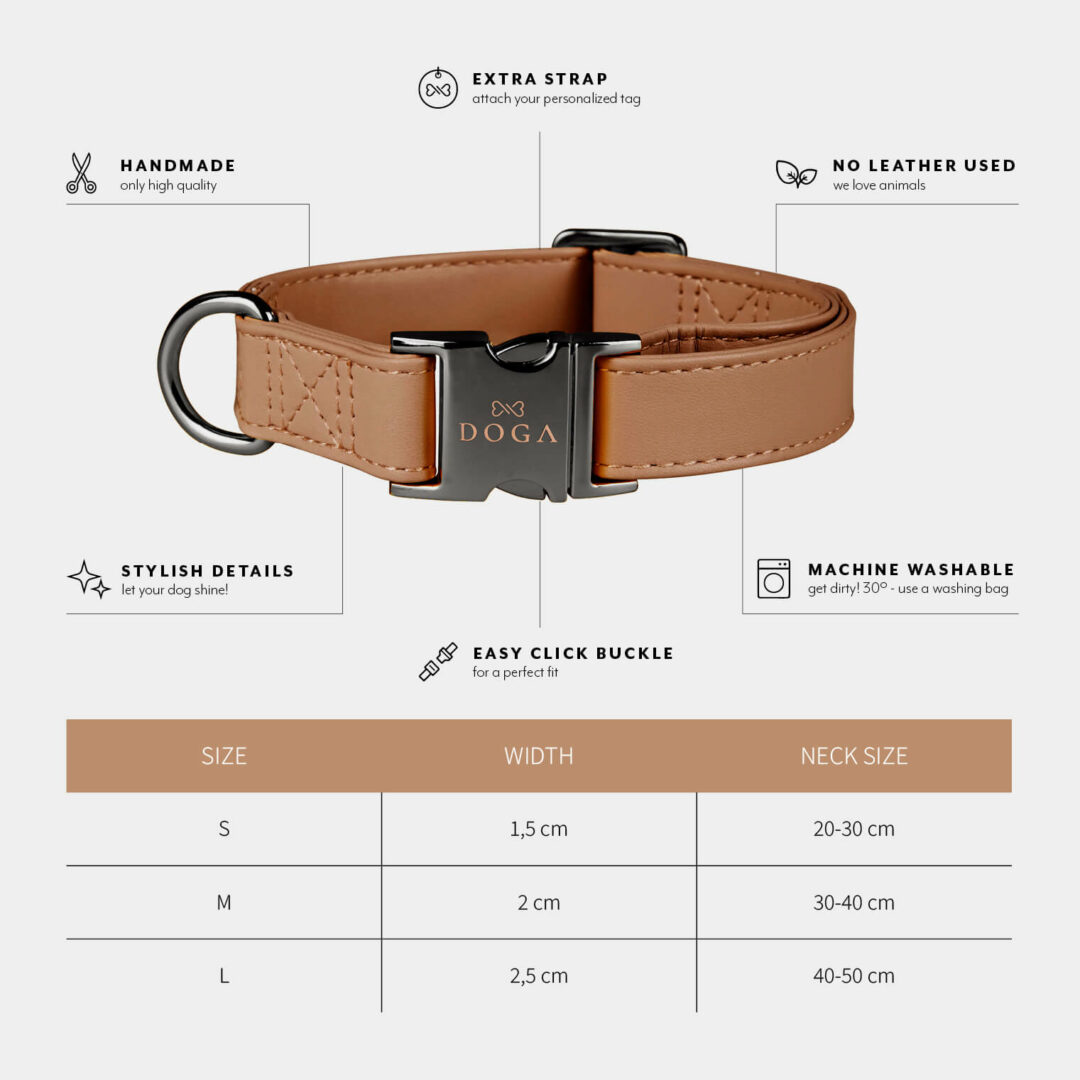 halsband hond camel