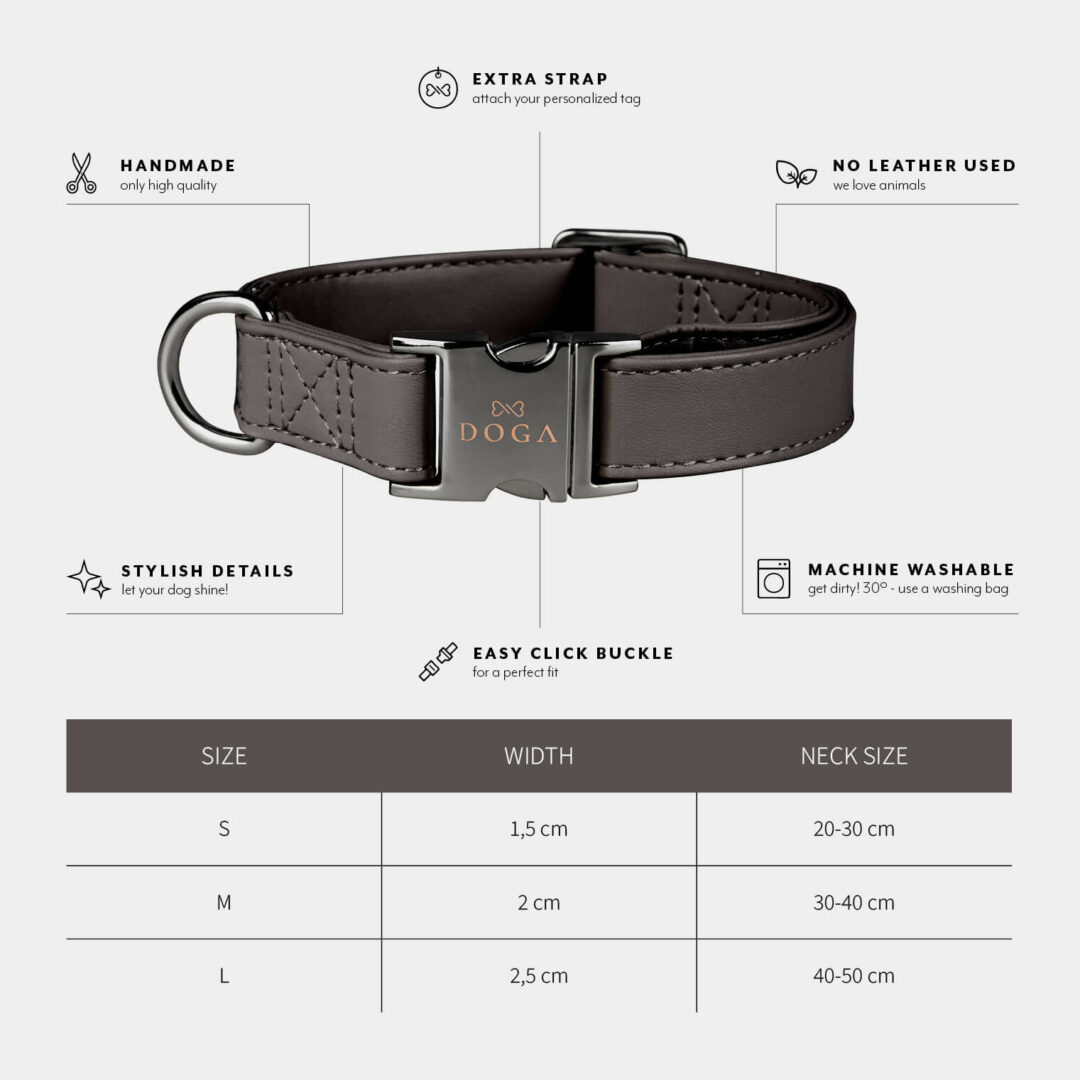 halsband hond grijs