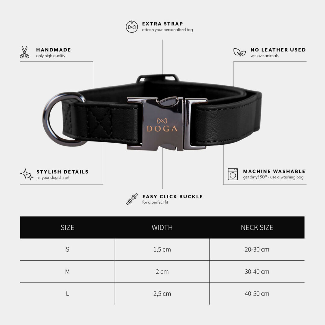 halsband hond zwart