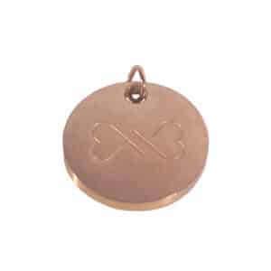 Luxe hondenpenning RVS Roségoud