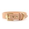 Leren hondenhalsband Coral roze oranje