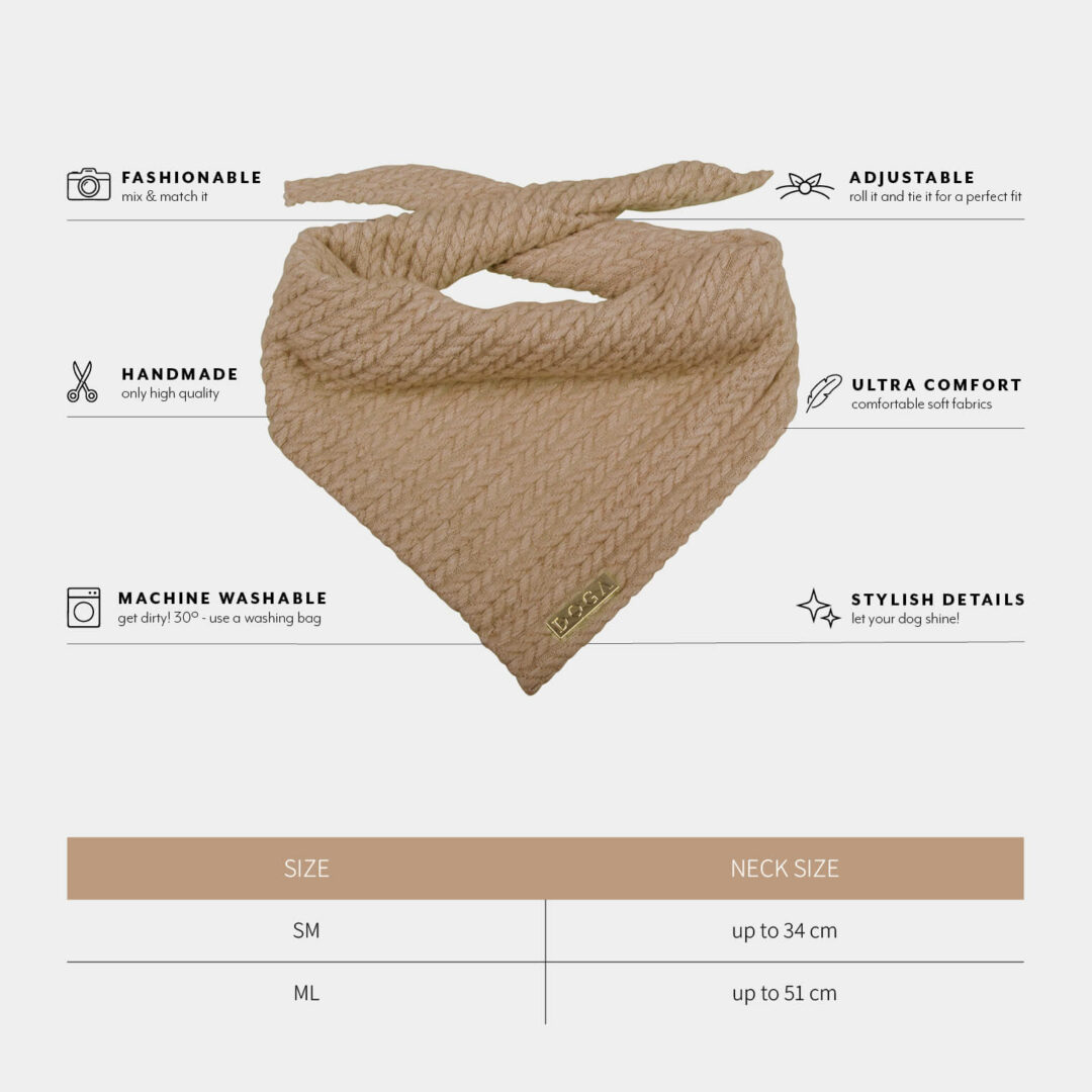 beige bandana hond