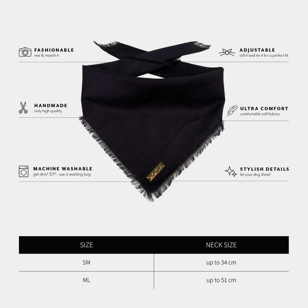 zomer bandana hond zwart