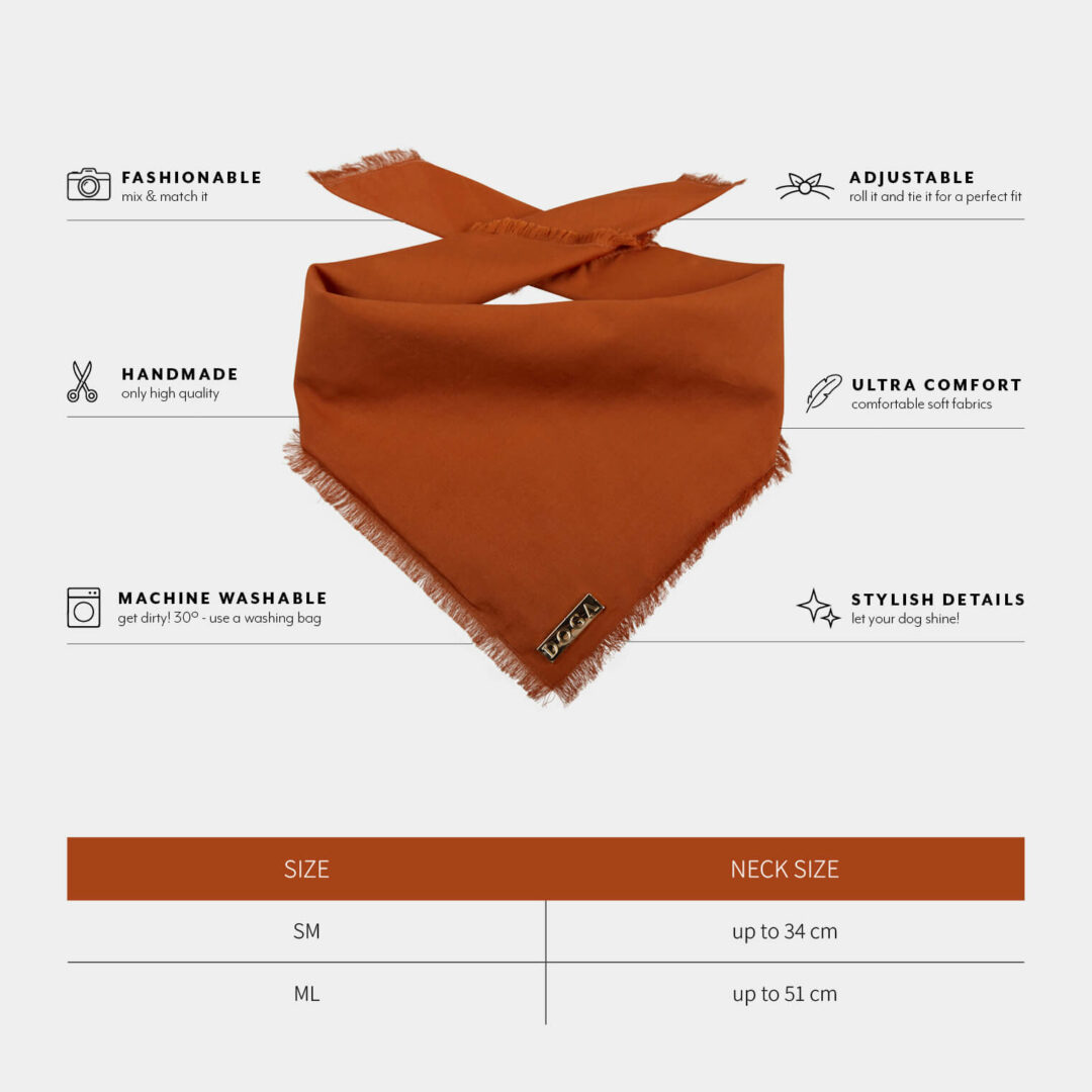 zomer bandana hond cognac