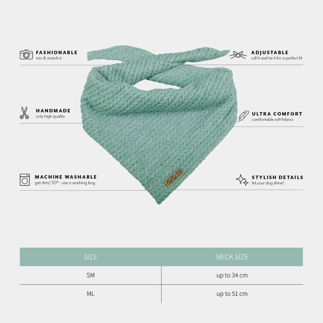 winter bandana mintgroen