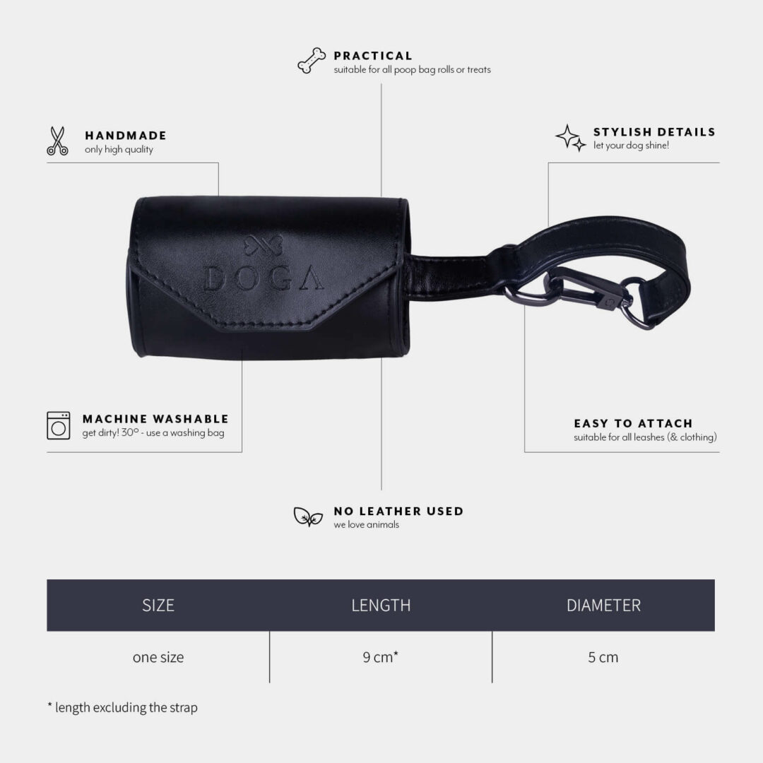 Poopy bag dispencer black