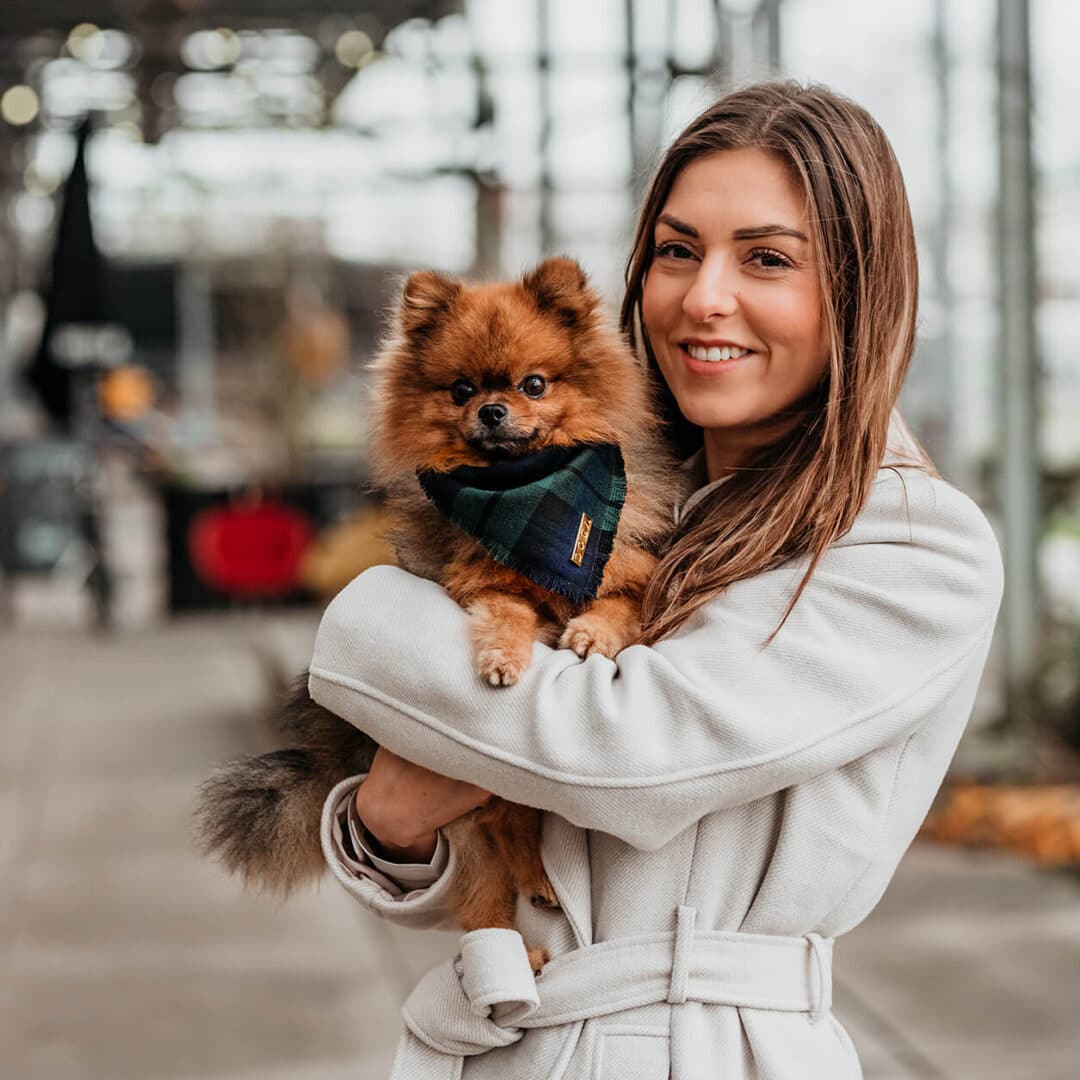 luxe honden bandana sjaal mossy tartan