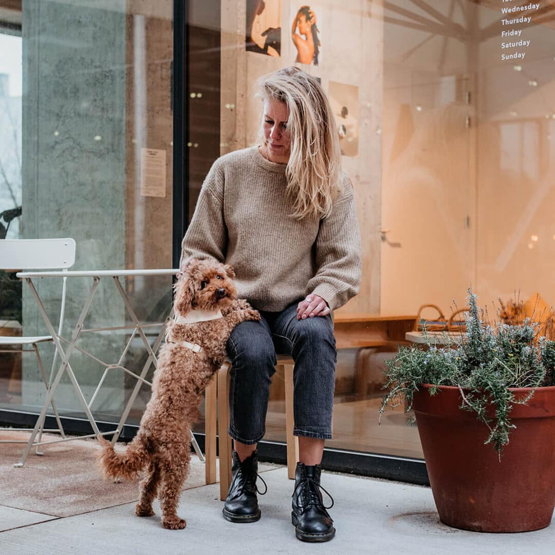 zacht hondentuigje linnen toypoodle DOGA