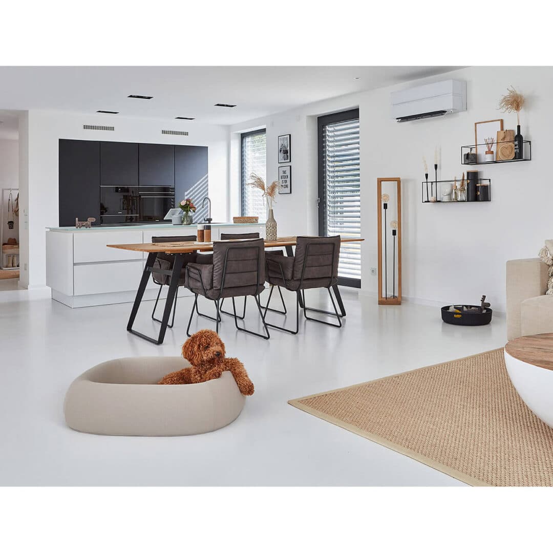 Moderne hondenmand Barca beige