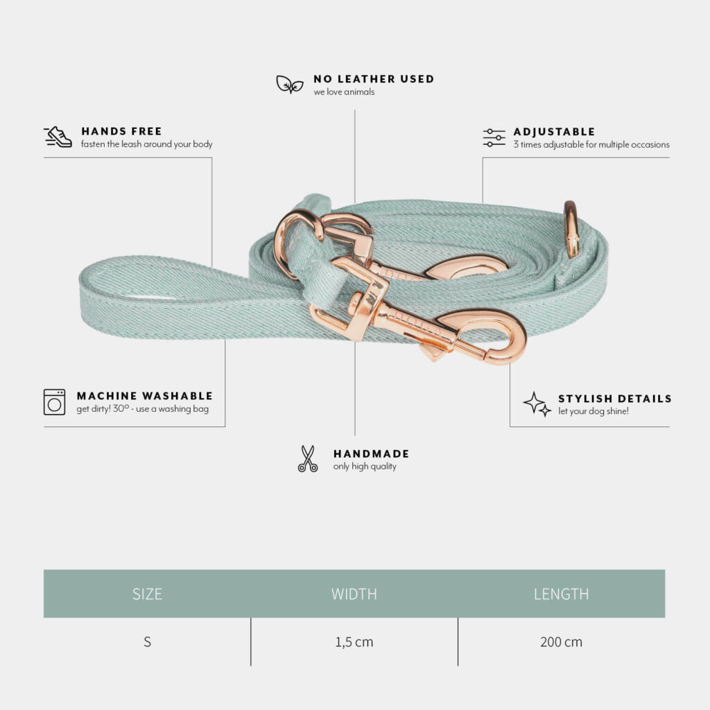 Soft hondenriem mint maattabel